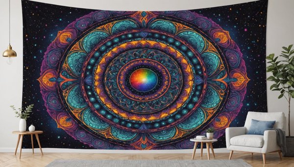 Transformez votre espace avec un drap mural psychédélique unique